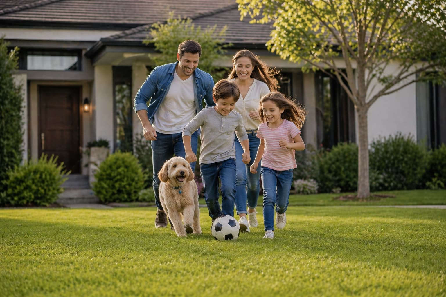 Family playing together
